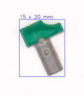 Groene Hamer Knoop 15x19mm Knopen KNP00084